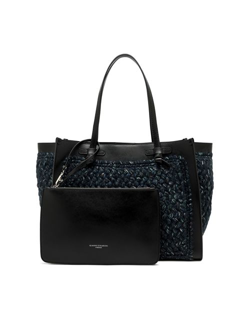 Borsa Marcella in lana intrecciata Nero GIANNI CHIARINI | BS 11710NERO